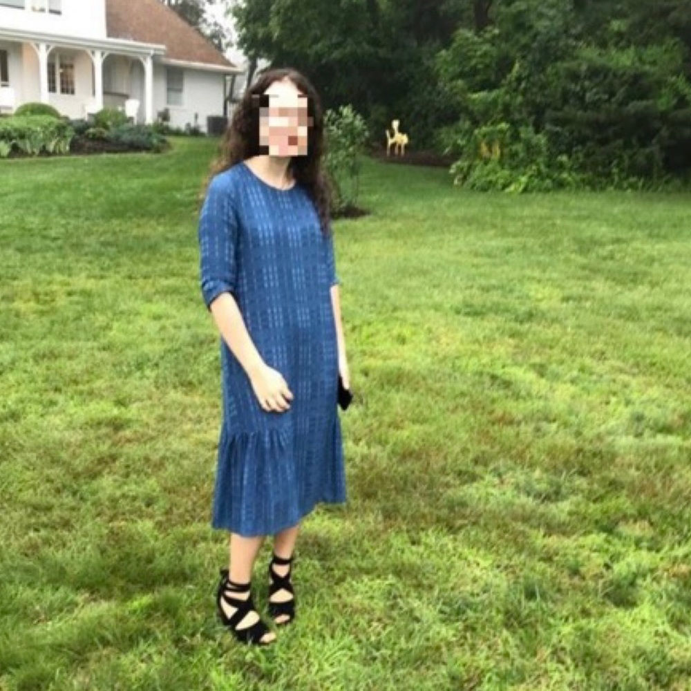 Beautiful blue high low dress. Size s.